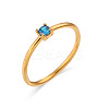 Flat Round 304 Stainless Steel Micro Pave Cubic Zirconia Finger Rings FS-WG2DA17-57-1