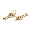 Brass Cubic Zirconia  Charms X1-ZIRC-C024-13G-3