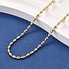 2.5MM Brass Oval Link Chain Necklaces X-NJEW-M108-20G-4