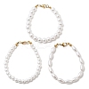 Plastic Pearl Beaded Bracelets for Women BJEW-L716-01G-4