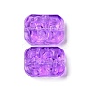 Transparent Spray Painted Glass Beads X-GLAA-I050-08F-2