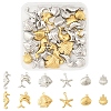 36Pcs 12 Styles Ocean 304 Stainless Steel Pendants STAS-FS0001-95-1