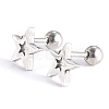 Tarnish Resistant 201 Stainless Steel Barbell Cartilage Earrings EJEW-R147-09-1