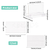 Transparent Acrylic Blank Place Sign & Base Holder Set FIND-WH0042-52-2