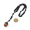Natural Wood Pine Cone Car Hanging Ornaments HJEW-JM01280-2