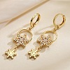 Brass Micro Pave Clear Cubic Zirconia Hoop Earrings EJEW-C157-02G-1