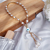 Glass & Pearl Beaded Car Hanging Decorations HJEW-DR00019-4