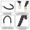 Imitation leather Braided Leather Handbag Handles FIND-WH0052-06-4