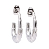 Non-Tarnish 304 Stainless Steel Croissant Stud Earrings EJEW-G293-27P-1