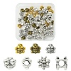 50Pcs 5 Styles Tibetan Styles Zinc Alloy Beads TIBEB-YW0001-26-1
