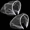 2Pcs 2 Colors Mesh Veil Cloth Hair Bands FIND-OC0003-95C-1