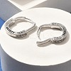 Brass Cubic Zirconia Hoop Earrings EJEW-M048-07P-3