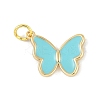 Brass Enamel Pendants KK-B114-16G-03-1