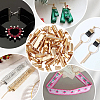 60Pcs 6 Styles 304 Stainless Steel Ribbon Crimp Ends STAS-UN0063-91G-5