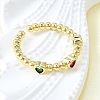 Brass Micro Pave Cubic Zirconia Open Cuff Rings for Women RJEW-F179-01G-5