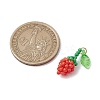 Glass Seed Beaded Rose Pendants PALLOY-MZ00627-04-2