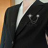 1Pc Star Crystal Rhinestone Brooch JEWB-LP0002-04-3