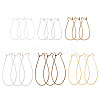 Brass Hoop Earrings Findings Kidney Ear Wires KK-TA0007-10-1