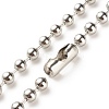 Non-Tarnish 304 Stainless Steel Ball Chains Necklace for Women NJEW-JN03892-01-4