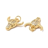 Rack Plating Brass Micro Pave  Cubic Zirconia Pendants KK-B068-24G-3