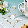 6Pcs 3 Styles Alloy with Plastic Pearl Pendant Keychain KEYC-FH00080-5