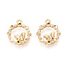 Brass Micro Pave Cubic Zirconia Pendants X1-KK-N263-78C-G-1