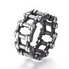 Steampunk Style 304 Stainless Steel Wide Band Rings RJEW-D073-01A-AS-2