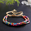 Adjustable Resin Beaded Multi-strand Bracelets for Women FS8749-3