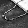 Tarnish Resistant 304 Stainless Steel Rope Chain Necklaces LS-STAS-S029-01-5