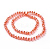 Transparent Electroplate Glass Beads Strands GLAA-E036-01B-3