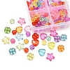 125Pcs 4 Style Transparent Acrylic Beads MACR-YW0001-60-5
