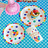 Fishscale Pattern Polyester Fabrics DIY-WH0304-508C-6