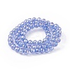 Transparent Electroplate Glass Beads Strands EGLA-F151-AB06-2