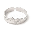 Non-Tarnish 201 Stainless Steel Open Cuff Ring RJEW-E063-41P-2
