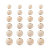 300Pcs 6 Styles Natural Thread Wooden Beads WOOD-TA0001-63-11