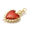 Rack Plating Brass Enamel Pendants X-KK-I720-27G-03-2