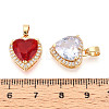 Brass Micro Pave Cubic Zirconia Pendants KK-N272-02G-M-3