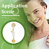 30Pcs Rack Plating Golden Alloy Stud Earring Findings EJEW-UN0002-37-6