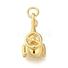 Rack Plating Brass with Cubic Zirconia Pendants KK-Z086-29G-01-1