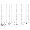 12Pcs 12 Style Glass Pearl Beaded Wedding Cake Pulls for Bridesmaids BJEW-AB00016-1