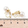 304 Stainless Steel Clip-on Earring Findings with Imitation Pearl Plastic Beaded STAS-H216-03B-G-3