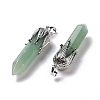 Natural Green Aventurinee Big Pointed Pendants G-E059-03AS-05-3