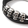 Braided Microfiber Leather Multi-strand Bracelets BJEW-B096-08E-2