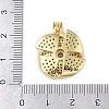 Rack Plating Brass Micro Pave Cubic Zirconia Pendants KK-K341-49G-02-3
