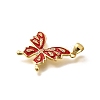 Rack Plating Brass Micro Pave Cubic Zirconia Enamel Pendants KK-L226-003G-03-2