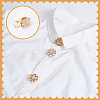 4Pcs 2 Colors Alloy Rhinestone Cufflinks HJEW-NB00220-4