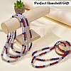 Polymer Clay Rhinestone Round Beaded Necklaces NJEW-SW00049-02-6