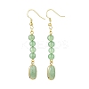 Green Aventurine Dangle Earring for Women EJEW-JE05928-01-1