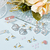 30Pcs Clear Cubic Zirconia Stud Earring Findings EJEW-BBC0002-07C-4
