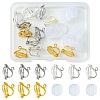 12Pcs 3 Colors Brass Clip-on Earring Findings KK-FS0001-28-1